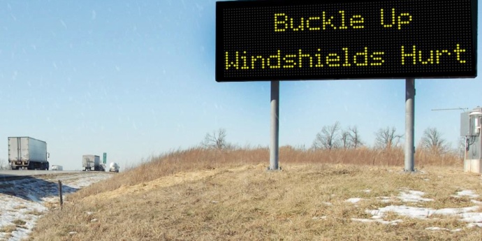 a digital message sign along a missouri highway