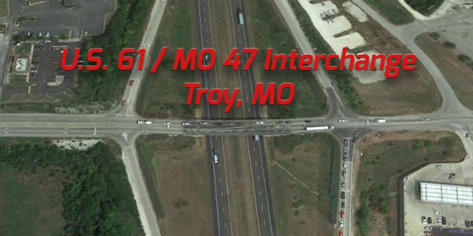 US 61/MO 47 existing interchange at Troy
