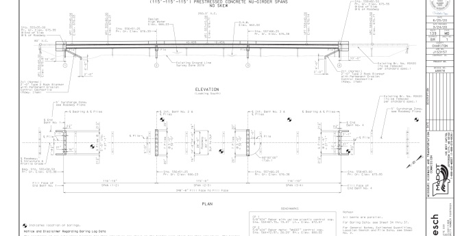 Plans for the new Grand River Overflow Bridge on Chariton County Route 139