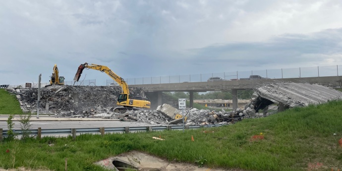 NB I-29 Bridge demolition