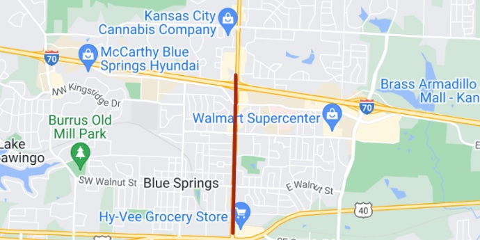 Blue Springs Cost Share MO 7 Sidewalk and intersection improvements