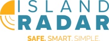 Island Radar Logo with tagline Safe. Smart. Simple Island Radar Logo with tagline Safe. Smart. Simple