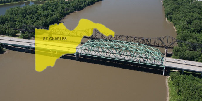 Banner for St. Charles County construction