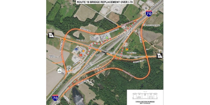 Route 19 Bridge Replacement Orange Option Plan Graphic