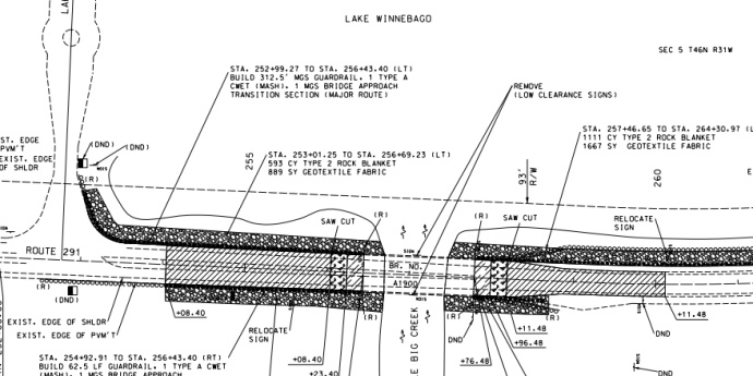 291 over Middle Big Creek Plans
