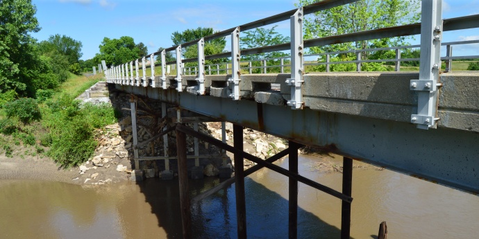 Harrison County Route P bridge over White Oak Creek