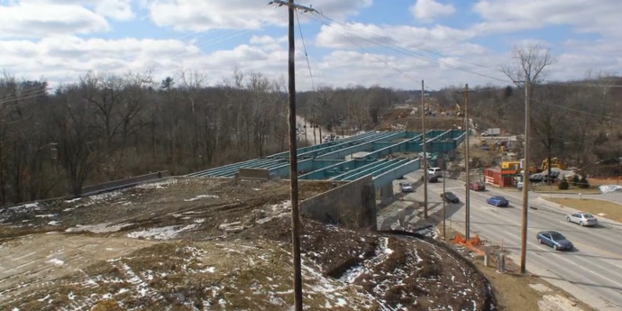 Screenshot of Timelapse Footage from New I-64 Project