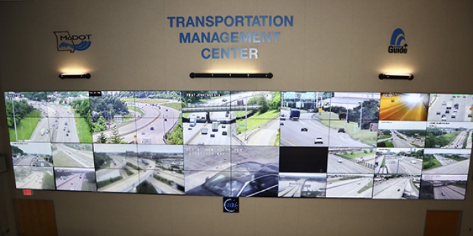 Video vides in Transportation Management Center