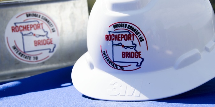 Rocheport Groundbreaking Hardhat and Beam