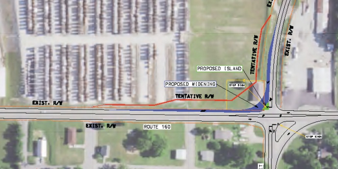 Route 160/Route BB intersection in West Plains Aerial