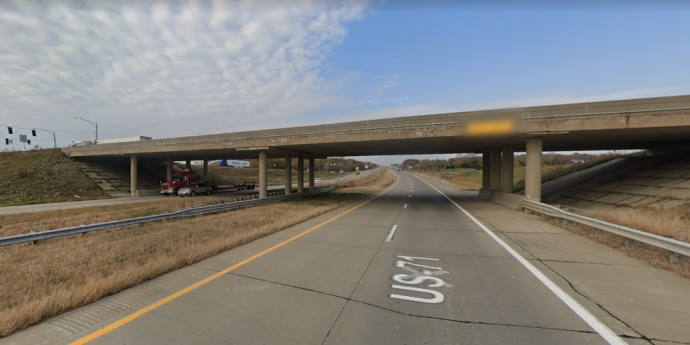 MO 7 over I-49 Streetview