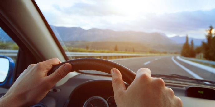 Driver on roadway 