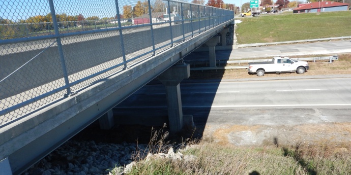 Caldwell County Route 13 Bridge over U.S. Route 36 east profile
