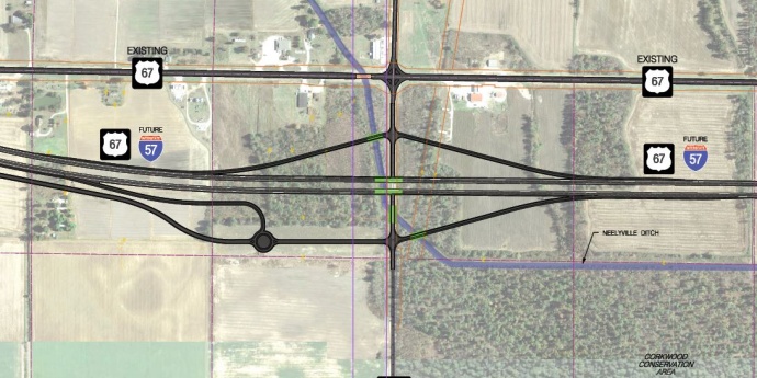 Future I-57 Phase 3 in Butler County Alternate 1 Screenshot