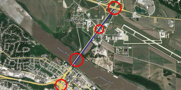 Image of the various projects along U.S. Route 54 in North Jefferson City.