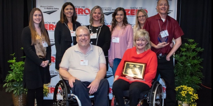 Photo of ThinkFirst attendees and award recipients at the 2022 Highway Safety and Traffic Awards Ceremony