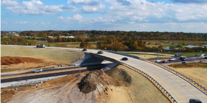 Image of completed work along I-270 North