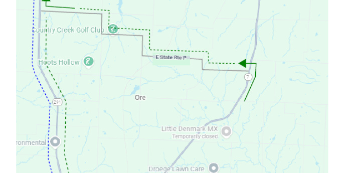 Detour for the MO 7 Bridge Replacement