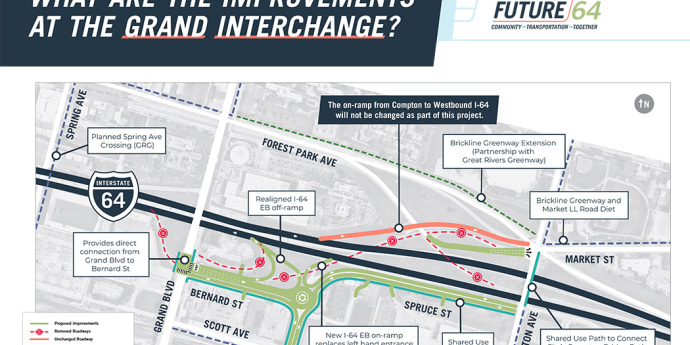 Improvements at eastbound I-64 and Grand