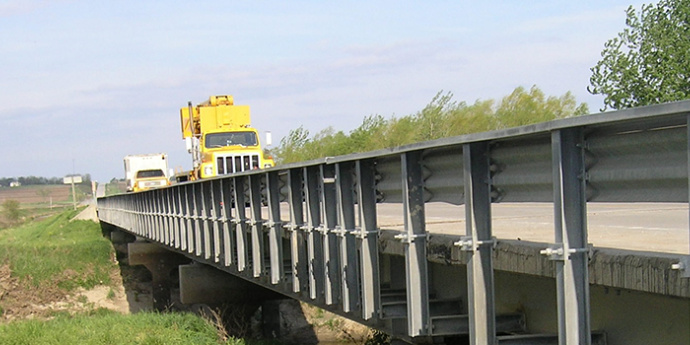 The profile of the Andrew Route B Bridge