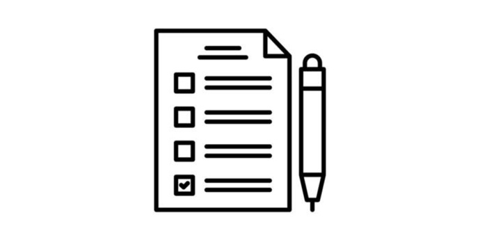 Image show checklist on clipboard with pencil