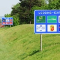 Lodging and Food signs on Interstate