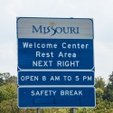 a missouri rest area sign