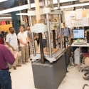 Interns learning about materials