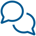 Comment Bubble Icon blue