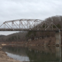 Kissee Mills Park Bridge looking at bridge from West