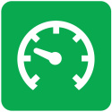 Speedometer icon, green