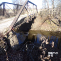 Photo from side across Pierre Fleche Creek Bridge