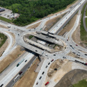 Interchange construction at Interstate 70 and 54 as part of the Improve I-70 program.