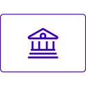 Violet university building icon