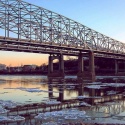 Photo of a road bridge over water