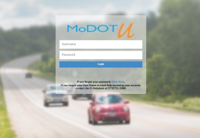 MoDOT U log in Page