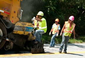 Image of diverse construction workers 