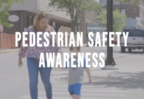 pedestrians crossing the street