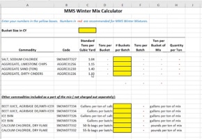 winter mix calculator 