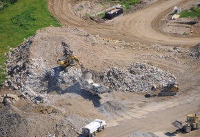 Obliques of construction on Highway 40 I-64 between 170 and Kingshighway