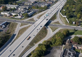 Obliques of construction on I-64 and Hwy 40 Oct. 7, 2009