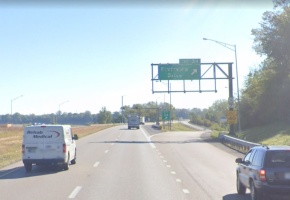 Overhead signs at I-270 and Riverview in St. Louis