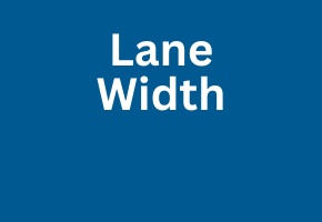 Header for lane width displays