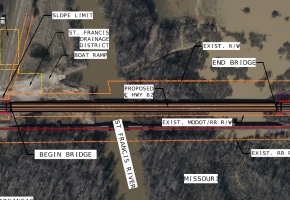 Route 62 over St Francis River Aerial