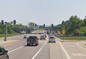 The interchange between Route 141 and Interstate 64 in St. Louis County