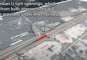 Screenshot of Alternate 2 Video for 67 and Routes A and C J-Turns 