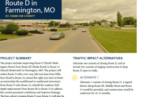 Handout Icon for Route D Farmington Website