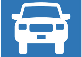 vehicle icon, blue