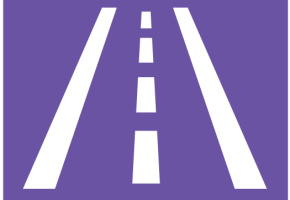 Highway icon, purple