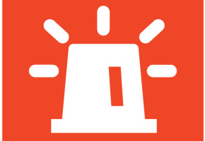 Emergency light icon, red